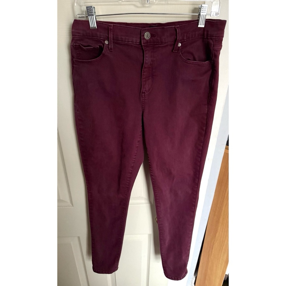 GAP 30L LONG True Skinny Stretch Jean / Jegging Burgundy TALL INSEAM
